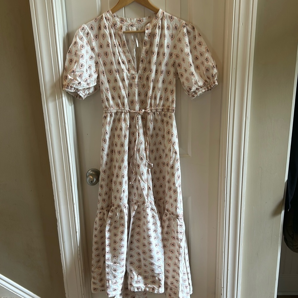 Anthropologie White and Pink Maxi Dress - Picture 3 of 7